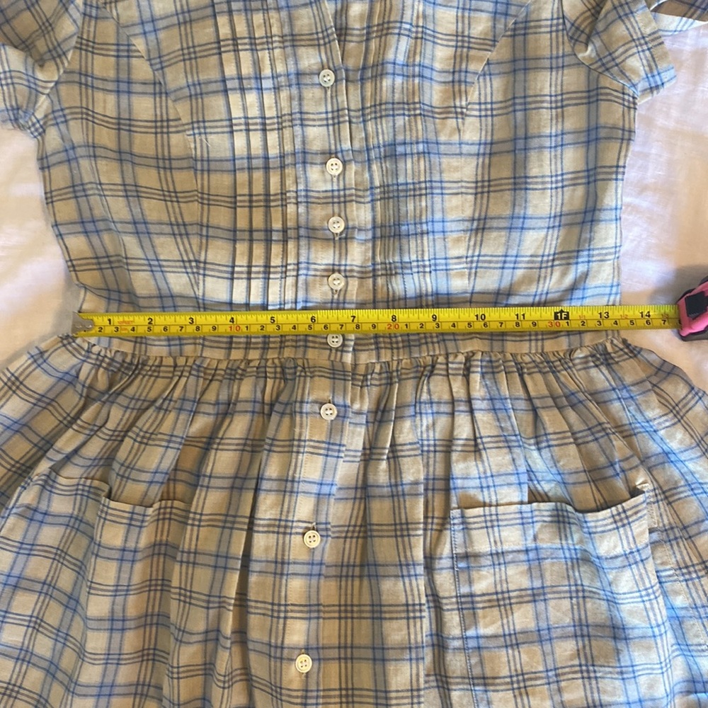 Doen - Marfa dress - blue Meadowlark plaid - size XS - BNWT - Picture 6 of 8